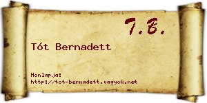 Tót Bernadett névjegykártya
