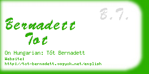 bernadett tot business card