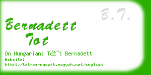 bernadett tot business card